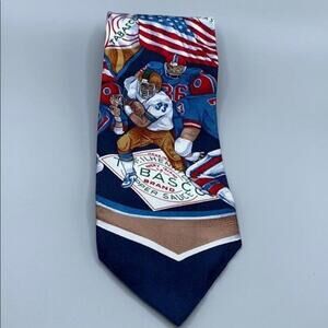 Tabasco 100% silk men's Football flag neck tie